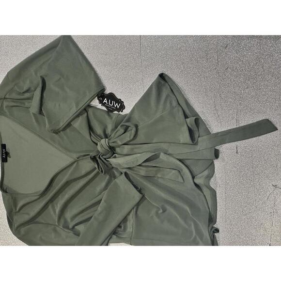 Stylish Tie-Front Long Sleeve Blouse - Picture 9 of 12